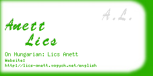 anett lics business card
